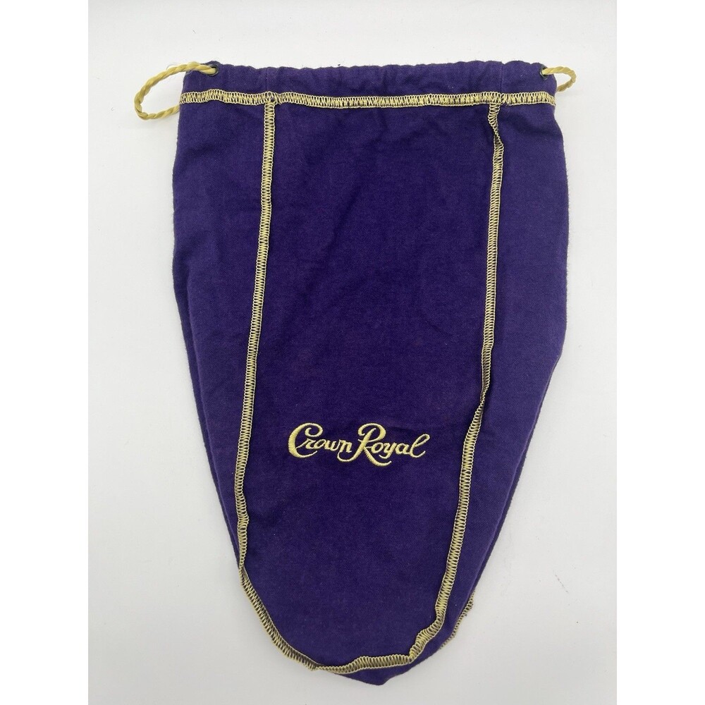 Crown Royal Purple Drawstring Bag Gold Trim Distillery Theme